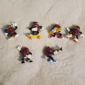 Vintage 1988 California Raisins PVC Toys